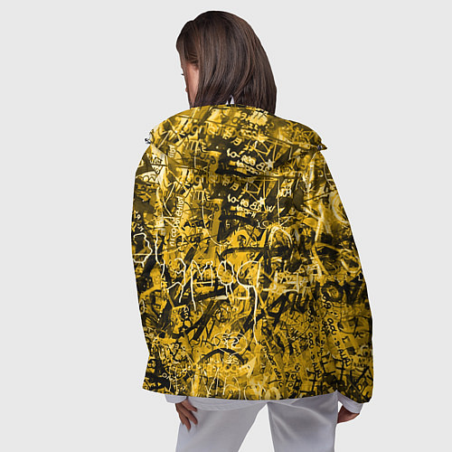 Женская ветровка Желтый хаос / 3D-Белый – фото 4