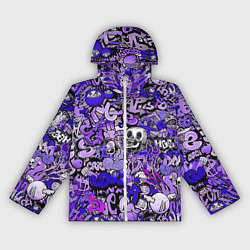 Женская ветровка Фиолетовый граффити хаос