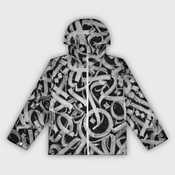 Женская ветровка Черно-белая каллиграфия