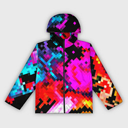 Женская ветровка Pixel neon mosaic