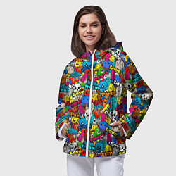 Ветровка с капюшоном женская Dream party, цвет: 3D-белый — фото 2