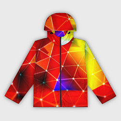 Ветровка с капюшоном женская Digital triangle abstract, цвет: 3D-черный