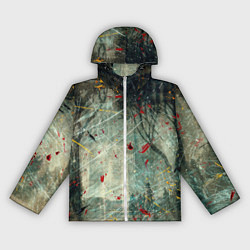 Женская ветровка Абстрактные листья, краски и тени