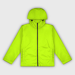 Ветровка с капюшоном женская Лайм цвет: однотонный лаймовый, цвет: 3D-черный