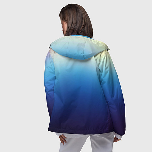 Женская ветровка Blue gradient colors / 3D-Черный – фото 4