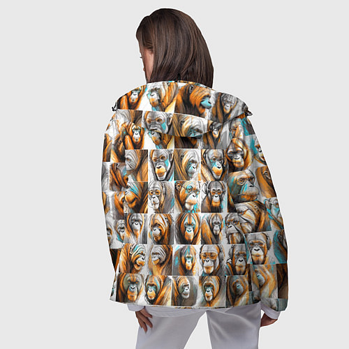Женская ветровка Орангутаны / 3D-Черный – фото 4