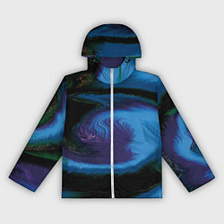 Женская ветровка Голубой и фиолетовый абстракт