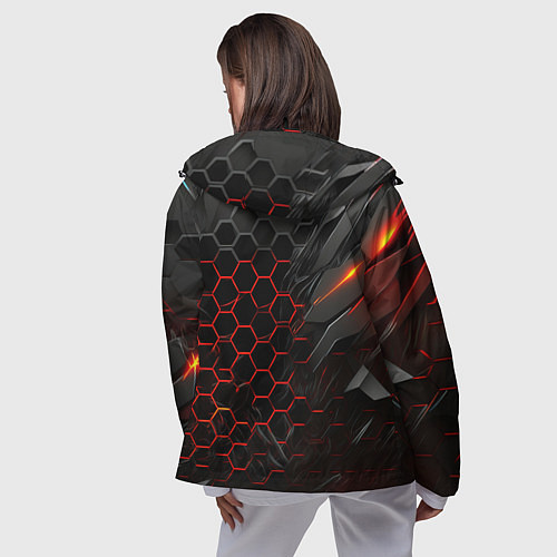 Женская ветровка Объемные плитки / 3D-Черный – фото 4