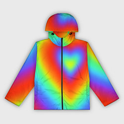 Женская ветровка Сердце - радужный градиент