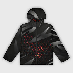Женская ветровка Black and red abstract