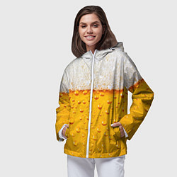 Ветровка с капюшоном женская Пенное, цвет: 3D-белый — фото 2