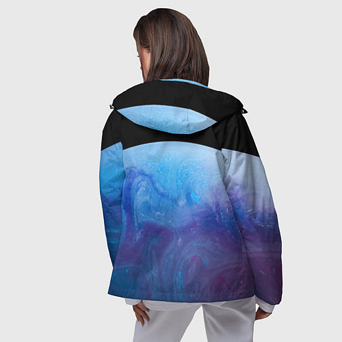Женская ветровка Часть красочной планеты и космос / 3D-Черный – фото 4