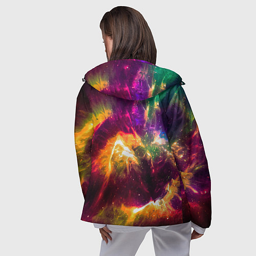 Женская ветровка Небула в космосе разноцветная - нейронная сеть / 3D-Черный – фото 4