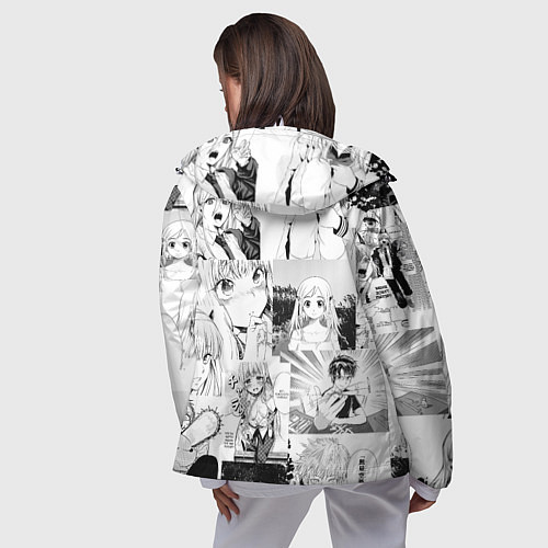 Женская ветровка Манга Пуэр и человек бензопила / 3D-Белый – фото 4