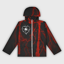 Женская ветровка Гранж, разводы и паук