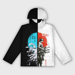 Ветровка с капюшоном женская Зоро в инверсии - One Piece, цвет: 3D-черный