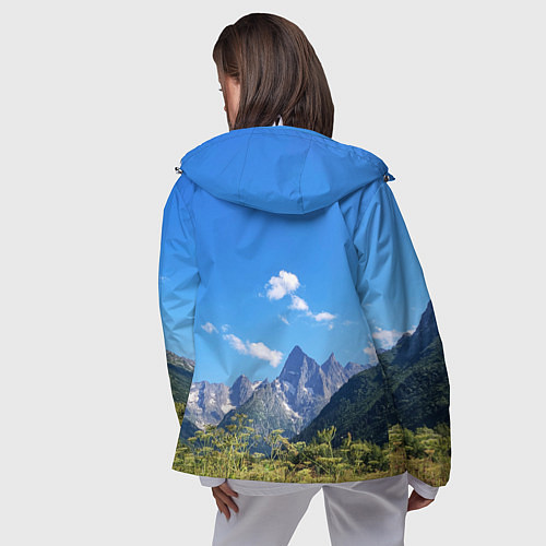 Женская ветровка Перечень гор России / 3D-Белый – фото 4