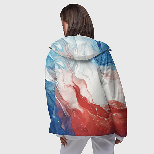 Женская ветровка Белый синий красный / 3D-Белый – фото 4