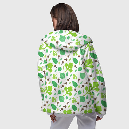 Женская ветровка Green plants / 3D-Черный – фото 4