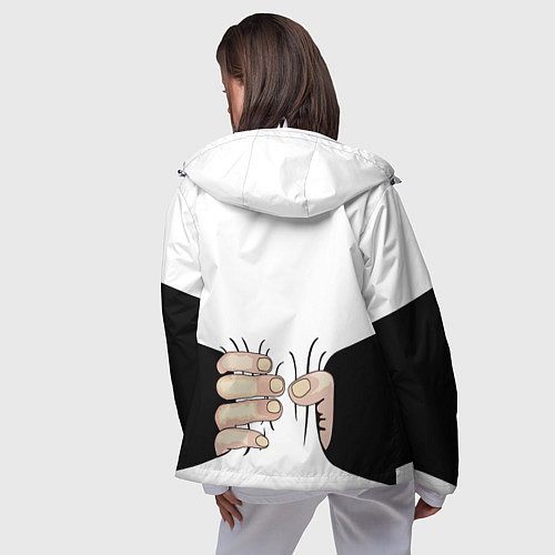 Женская ветровка Рука сжимает талию / 3D-Белый – фото 4