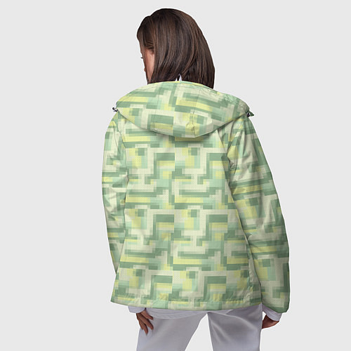 Женская ветровка Зеленые слаймы стардью / 3D-Белый – фото 4