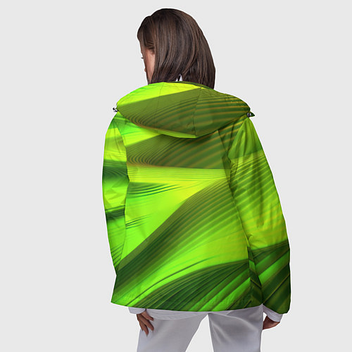 Женская ветровка Светлый зеленый абстрактный фон / 3D-Белый – фото 4
