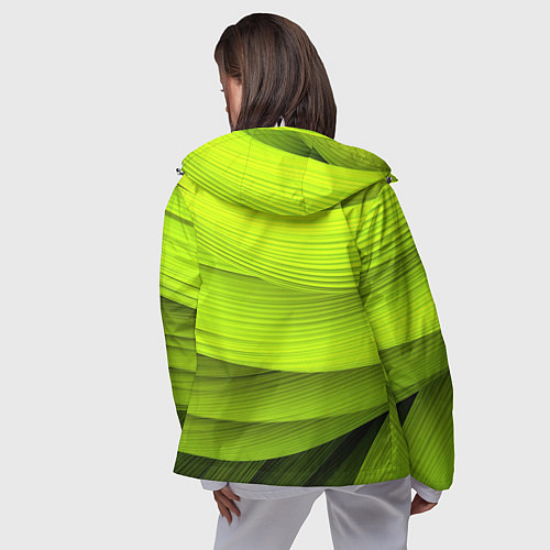 Женская ветровка Зеленый абстрактный фон / 3D-Белый – фото 4
