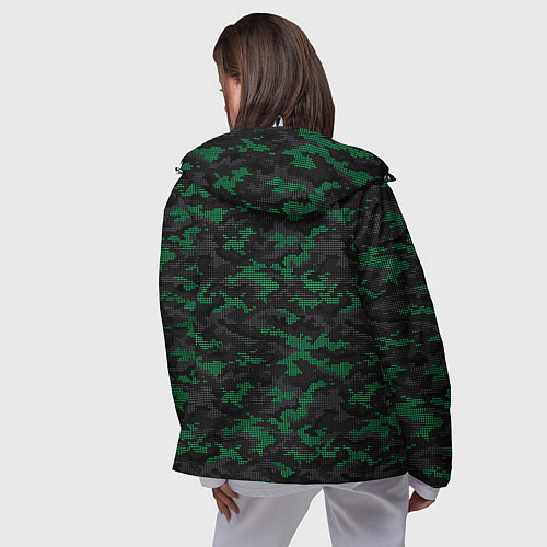 Женская ветровка Точечный камуфляжный узор Spot camouflage pattern / 3D-Белый – фото 4