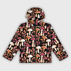 Женская ветровка Грибы в сепии