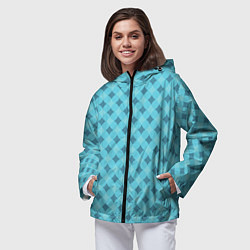 Ветровка с капюшоном женская Style blue, цвет: 3D-черный — фото 2