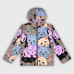 Ветровка с капюшоном женская Cats party, цвет: 3D-черный
