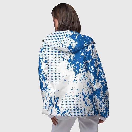 Женская ветровка Subaru blue logo / 3D-Черный – фото 4