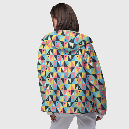 Женская ветровка Треугольная мозаика / 3D-Черный – фото 4
