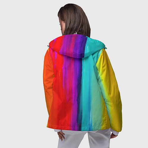 Женская ветровка Цвета радуги / 3D-Белый – фото 4