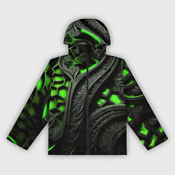 Женская ветровка Green black abstract