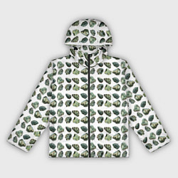 Ветровка с капюшоном женская Камешки, цвет: 3D-черный