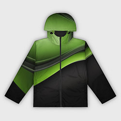 Женская ветровка Black green abstract