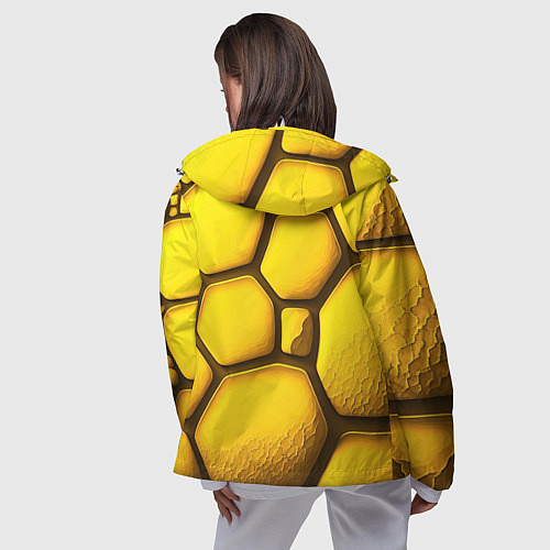 Женская ветровка Желтые объемные плиты / 3D-Белый – фото 4