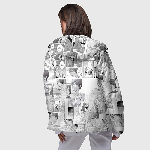 Женская ветровка Моя любовь 999 уровня к Ямаде - манга / 3D-Черный – фото 4