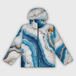 Женская ветровка Узор волна голубой океанический агат