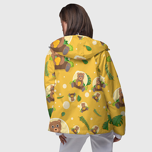 Женская ветровка Мишка с ульем / 3D-Белый – фото 4