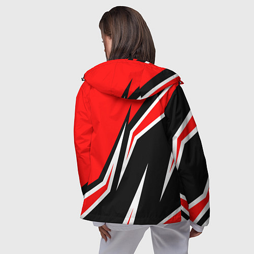 Женская ветровка Ducati- red stripes / 3D-Черный – фото 4