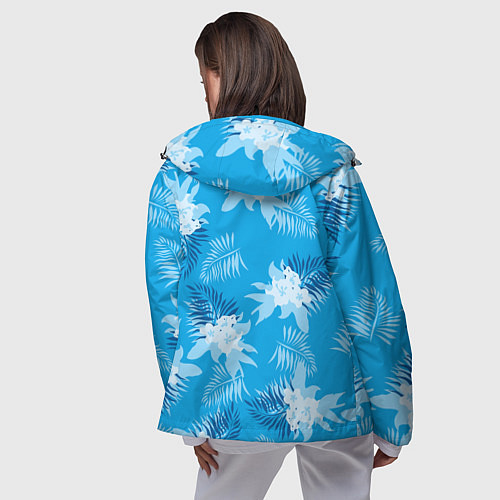 Женская ветровка Цветочный паттерн - GTA vice city / 3D-Черный – фото 4