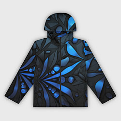 Ветровка с капюшоном женская Black blue elements, цвет: 3D-черный