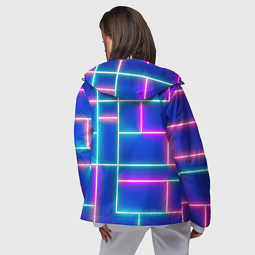 Женская ветровка Неон линии / 3D-Белый – фото 4