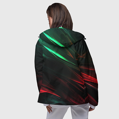 Женская ветровка Dark red and green / 3D-Белый – фото 4