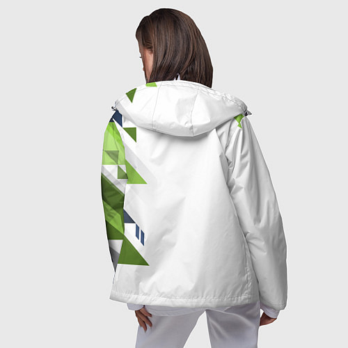 Женская ветровка Геометрическая абстракция вектор / 3D-Белый – фото 4