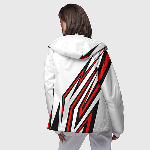 Женская ветровка Ducati - абстрактные линии / 3D-Белый – фото 4