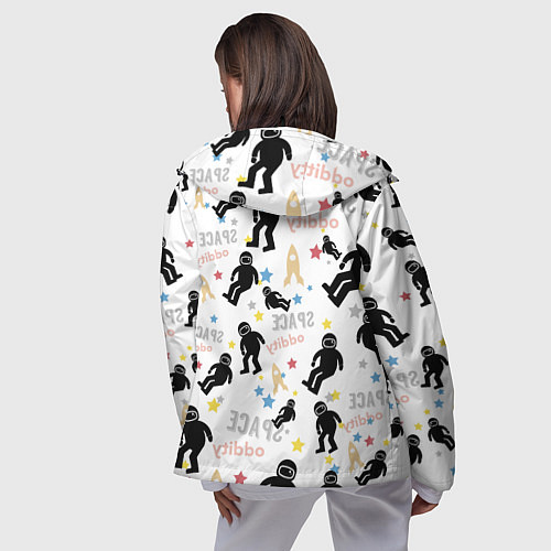 Женская ветровка Космическое приключение паттерн / 3D-Черный – фото 4