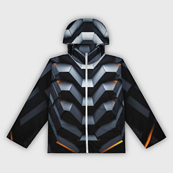 Ветровка с капюшоном женская Объемная конструкция, цвет: 3D-белый